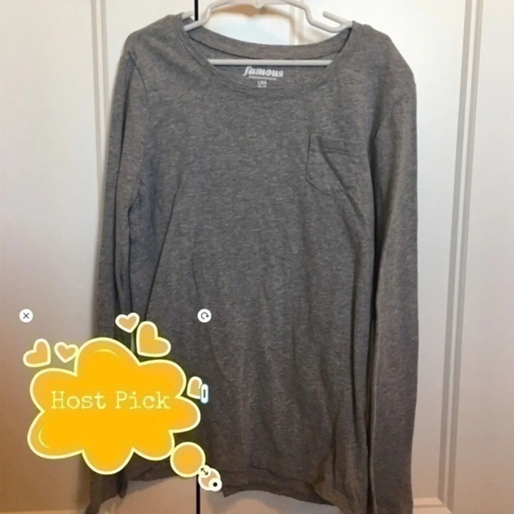 Old Navy Girls size large 10/12 gray  pocket top